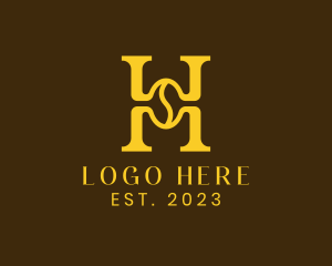 Hot Coffee - Premium Coffee Letter H logo design