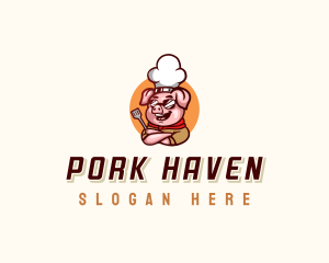 Chef Barbeque Pig logo design