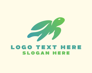 Amphibian - Sea Tortoise Animal logo design