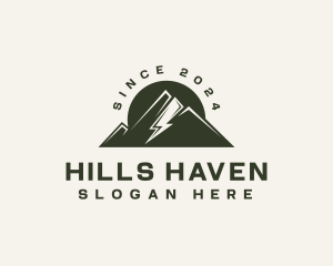 Mountain Lightning Hike logo design