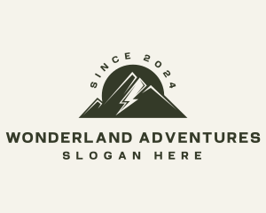 Mountain Lightning Hike logo design