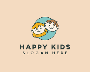 Children Boy Girl logo design