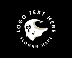 Haunted - Cute Spirit Ghost logo design