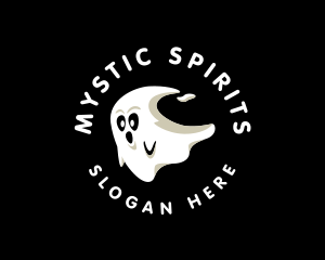 Paranormal - Cute Spirit Ghost logo design