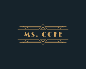 Luxury Art Deco Boutique logo design