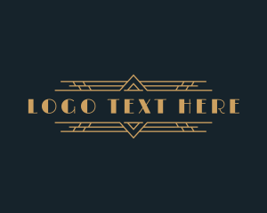 Lodging - Luxury Art Deco Boutique logo design