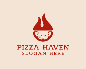 Pizzeria - Flame Pizza Fast Food logo design