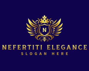 Luxury Crown Wings logo design