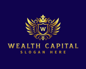 Luxury Crown Wings logo design