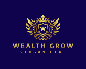 Luxury Crown Wings logo design