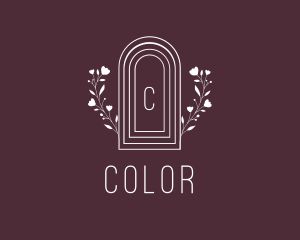 Window - Floral Arch Window logo design