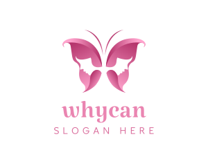 Aesthetician - Pink Feminine Butterfly logo design