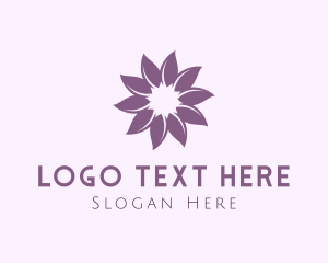 Orange Flower - Sun Flower Spa logo design