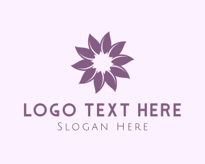 Purple - Sun Flower Spa logo design