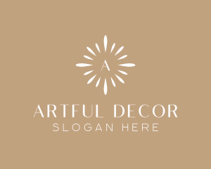 Floral Sun Decor logo design