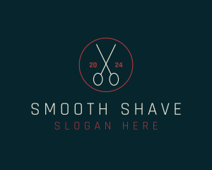 Scissors Stylist Grooming logo design