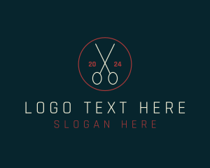 Scissors Stylist Grooming Logo