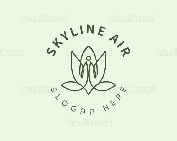 Holistic Meditation Lotus Flower Logo