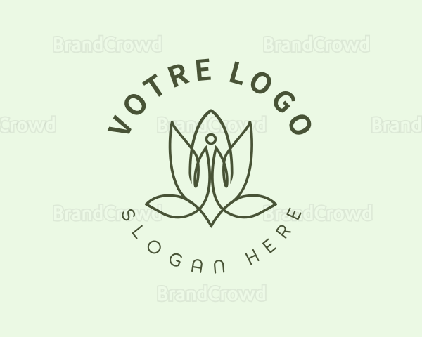 Holistic Meditation Lotus Flower Logo