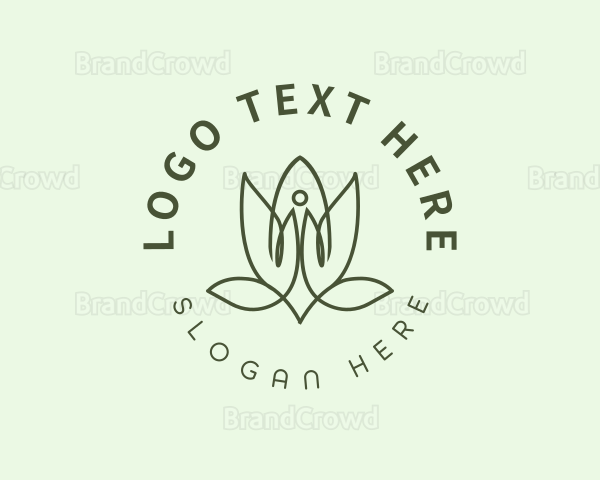 Holistic Meditation Lotus Flower Logo