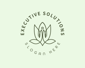 Holistic Meditation Lotus Flower Logo