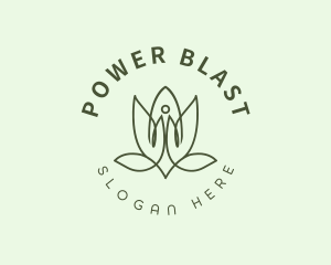 Holistic Meditation Lotus Flower Logo