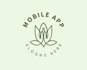 Holistic Meditation Lotus Flower Logo