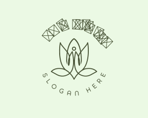 Lifestyle - Holistic Meditation Lotus Flower logo design