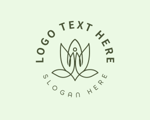 Exercise - Holistic Meditation Lotus Flower logo design