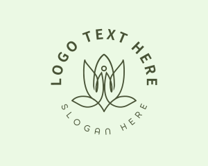 Holistic Meditation Lotus Flower Logo