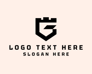 Lettermark - Fort Shield Letter G logo design