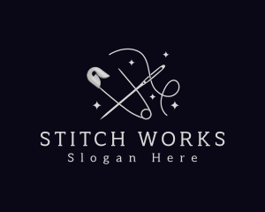 Alterations - Sewing Safety Pin Needle logo design