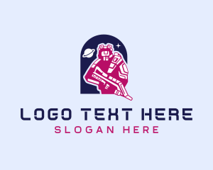 Twitch - Space Robot Shooter logo design