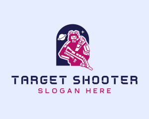 Shooter - Space Robot Shooter logo design