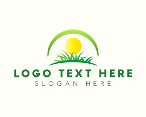 Planting - Sun Grass Lawn logo design