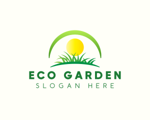 Sun Grass Lawn logo design