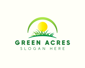 Sun Grass Lawn logo design