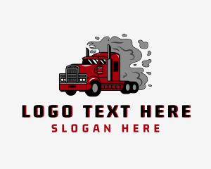 Highway - Smoke Logistics Truck logo design