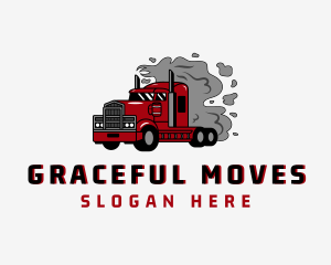 Smoke Logistics Truck logo design