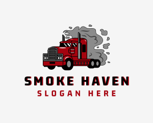 Smoke Logistics Truck logo design