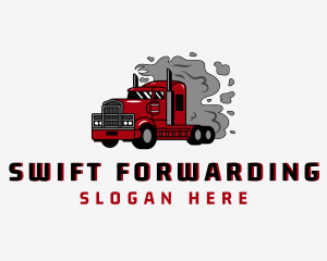 Smoke Logistics Truck logo design