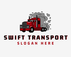 Smoke Logistics Truck logo design