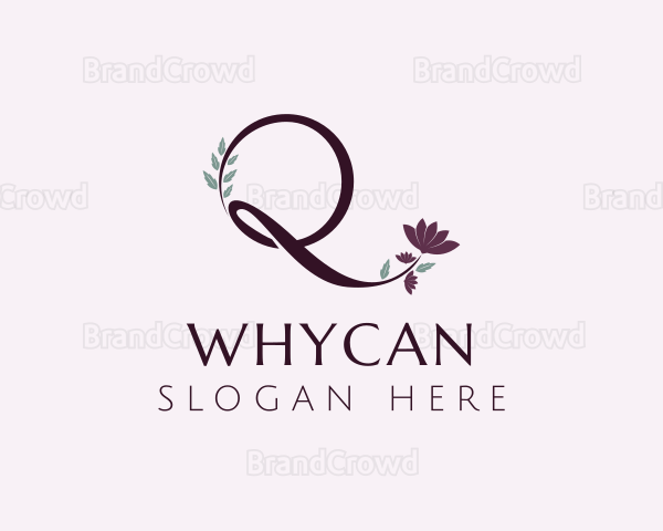 Elegant Flower Letter Q Logo