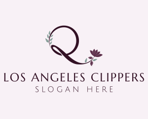 Plant - Elegant Flower Letter Q logo design