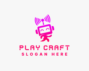 Cyber Robot Play  logo design