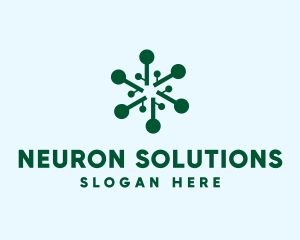 Neuron - Science Atom Research logo design