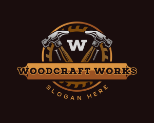 Carpentry - Carpentry Woodwork Hammer logo design