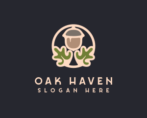 Oak - Oak Orchard Acorn logo design