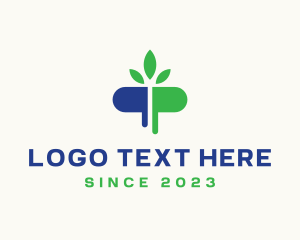 Clinic - Herbal Leaf Capsule logo design
