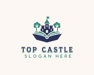 Tree Book Castle  logo design